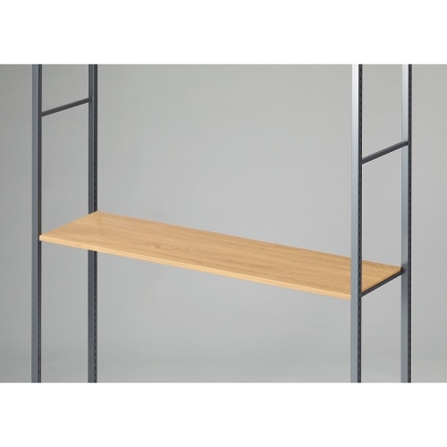 ★61-808-76-11 中間棚セット D35cmタイプ W120cm ラテラル・ロコ グレー用木目調スチール棚
