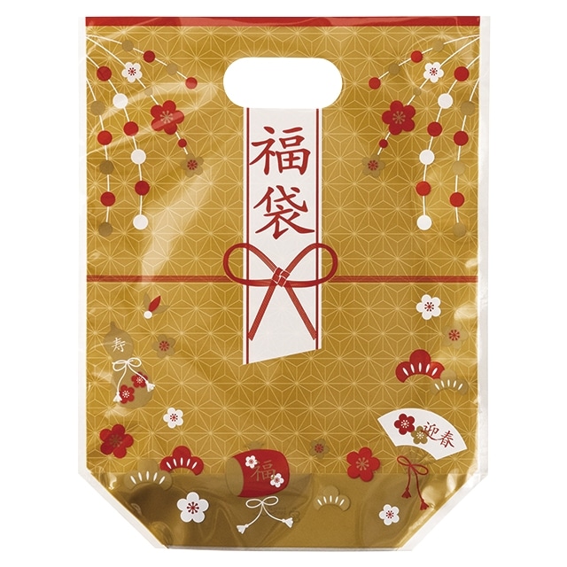 ★58-158-6-1 30枚 福袋縁起物スタンドバッグS