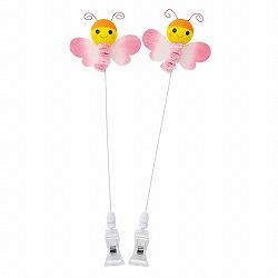 ★53-15-10-1 モチーフクリップ2本 バタフライ