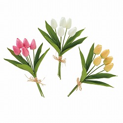 ★53-16-5-1 3束 チューリップ造花バンドルセット38cm