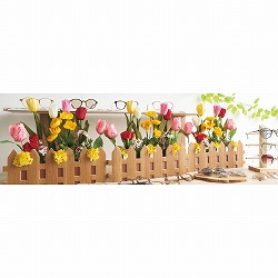 ★53-16-9-1 チューリップフラワー造花垣根アレンジ