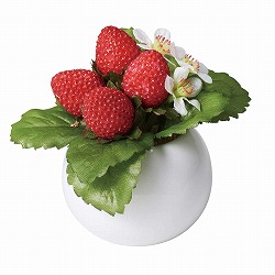 ★53-19-10-1 ストロベリーラウンドポット(造花)