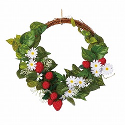 ★53-19-7-1 いちご造花リース32cm