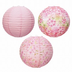 ★53-2-2-1 紙製ちょうちんピンク(無地ピンク)