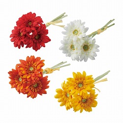 ★53-20-4-1 4束セット ガーベラピック23cm (造花)