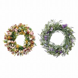 ★53-20-8-1 フラワー造花リース