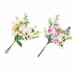 ★53-21-3-1 パンジーミニ造花ブーケ26cm