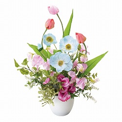 ★53-21-6-1 春の造花アレンジ 高さ47cm