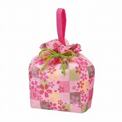 ★53-27-5-1 20枚 手提げ巾着バッグ 桜ふわり