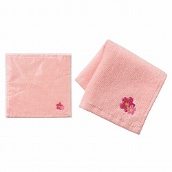 ★53-29-2-1 120枚 さくら刺繍タオルハンカチ