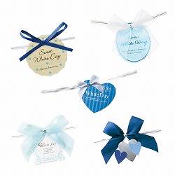 ★53-42-10-1 10個【HEADS】リボン付きワイヤータイ ホワイトデー