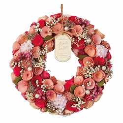 ★53-47-1-2 母の日ナチュラルリース(造花)