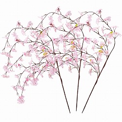 ★53-6-2-1 3本セット シダレ桜 127cm (造花)