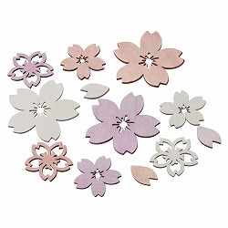 ★53-9-7-1 木製さくらピース12個セット