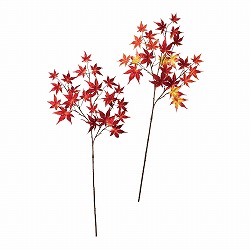 ★57-100-77-1 6本 紅葉造花スプレー77cm レッド