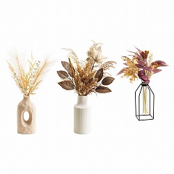 ★57-101-8-1 ベース付きプランツデコレーション ベージュ