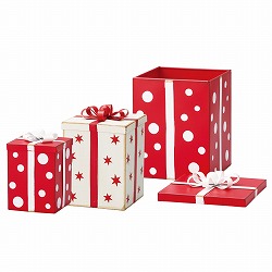 ★58-100-5-1 プレゼントボックスオブジェ3個セット