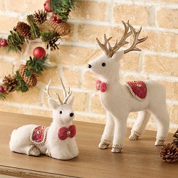 ★58-101-9-1 ふわふわトナカイオブジェ