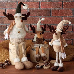 ★58-102-3-1 ファブリックトナカイドール