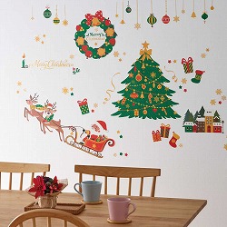 ★58-107-3-1 ウォールステッカー クリスマスツリー