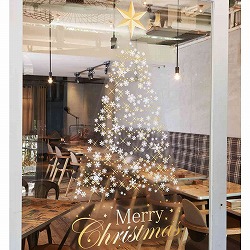 ★58-109-1-1 ウインドウシール スノークリスマス