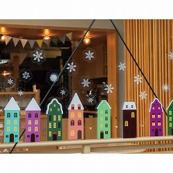 ★58-109-3-1 ウインドウステッカー 雪降る街