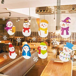 ★58-109-7-1 ウインドウステッカー スノーマン