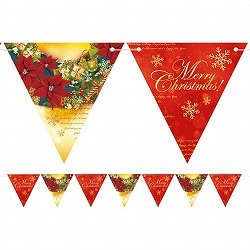 ★58-115-3-1 クリスマス三角フラッグガーランド