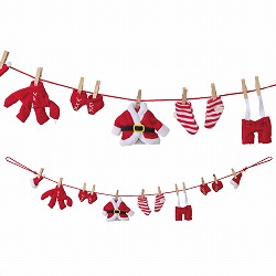 ★58-116-2-1 サンタ服クリスマスガーランド