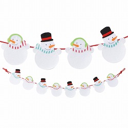 ★58-116-6-1 クリスマス フェルトガーランド スノー