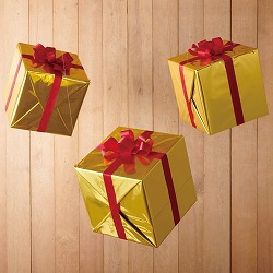 ★58-119-5-1 ビックプレゼントボックス ゴールド