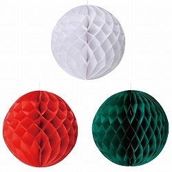 ★58-120-2-1 6個 クリスマスハニカムボール ボール