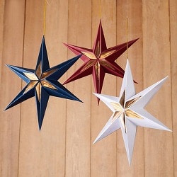 ★58-120-8-1 ペーパー六角スターハンギング30cm