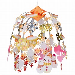 ★58-125-6-1 ウォームスノーマン親子2段 センターハンガー60cm