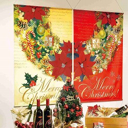 ★58-126-1-1 クリスマスリース タペストリー