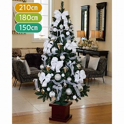 ★58-14-3-1 ウッドポットクリスマスツリーセット ホワイト