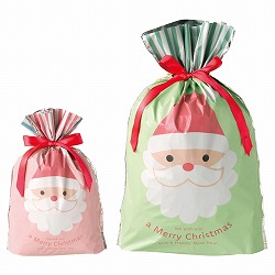 ★58-141-3-1 20枚 リボン付きギフトバッグ チャーミングクリスマス