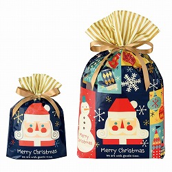 ★58-142-2-1 20枚 リボン付きギフトバッグ クリスマス北欧