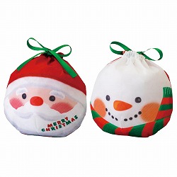 ★58-144-2-1 20枚 おてだま巾着ギフトバッグ サンタ