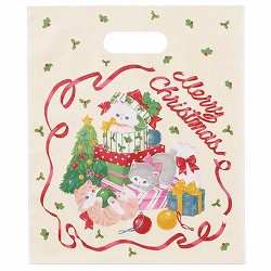 ★58-146-7-1 20枚 手提げポリ袋 ヴィンテージキャッ