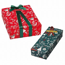 ★58-148-4-1 50枚 包装紙 アンティークノエル