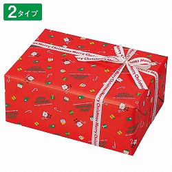 ★58-148-7-1 50枚 包装紙 ミニサンタ