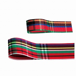 ★58-149-5-1 タータンチェックリボン46m巻