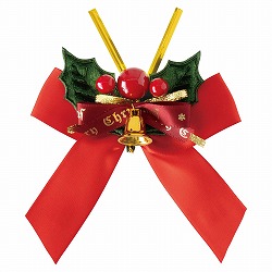 ★58-150-4-1 20個 クリスマスフルリールワイヤータイ ヒイラギ