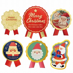 ★58-152-2-1 100枚 クリスマス強粘着ギフトシール