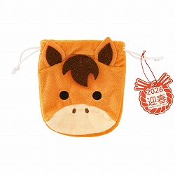 ★58-156-2-1 10枚 巾着ギフトバッグ うま