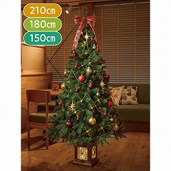 ★58-16-2-1 ポットライトクリスマスツリー レッド