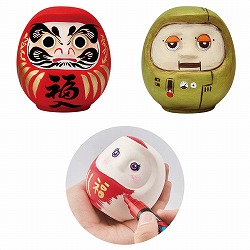 ★58-165-8-1 60個 らくがき貯金箱 だるま