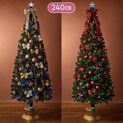 ★58-20-1-1 デコレーションファイバークリスマスツリーセット H240cm