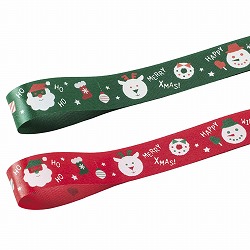 ★58-300-34-1 ハッピークリスマスリボン 18mm幅×24m巻